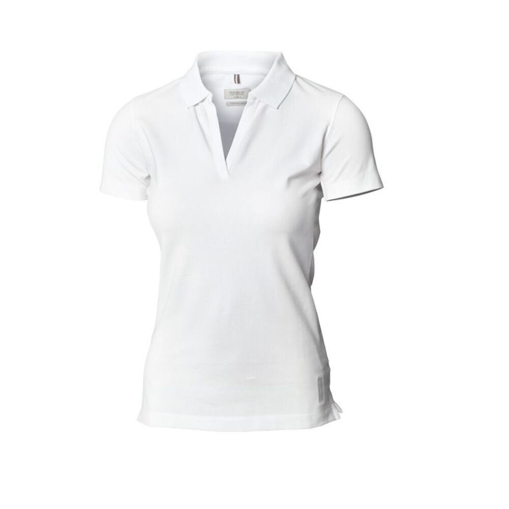 Nimbus Womens/Ladies Harvard Stretch Deluxe Polo Shirt / White